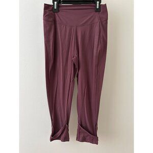 Gymshark Studio Cropped Leggings Berry Red Burgundy Cropped Yoga Leggings Womens